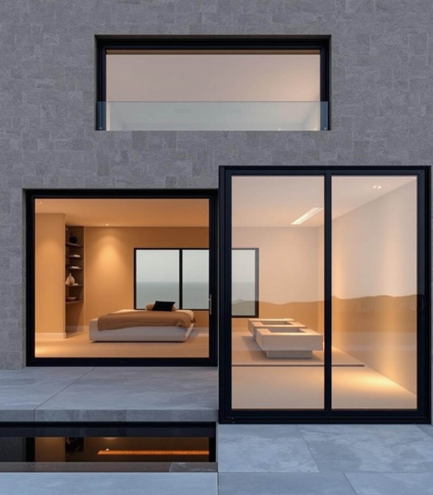 Villa contemporaine avec baies aluminium